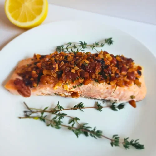 Honey Walnut Crusted Salmon